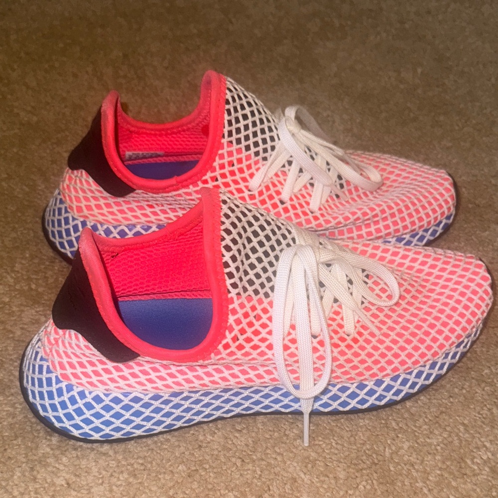 Adidas Pink and Blue Sneakers